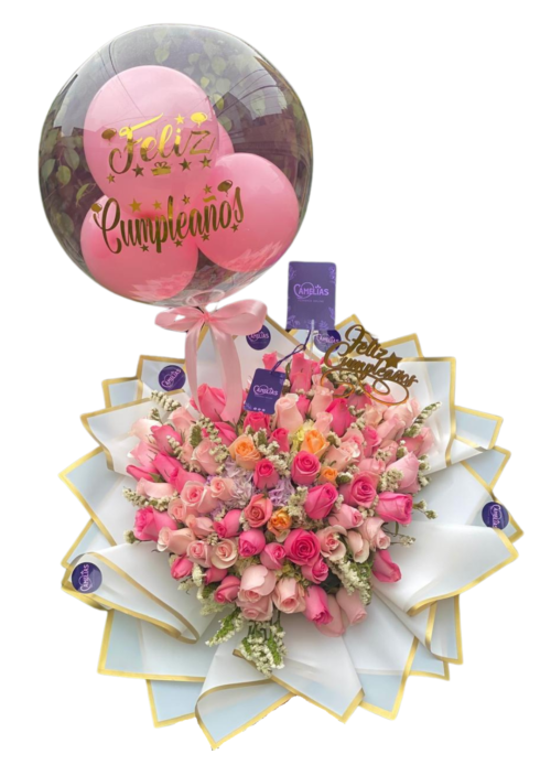 🩷Ramo buchón de 70 rosas "Jersey"