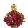 Canasta de 100 rosas rojas importadas naturales