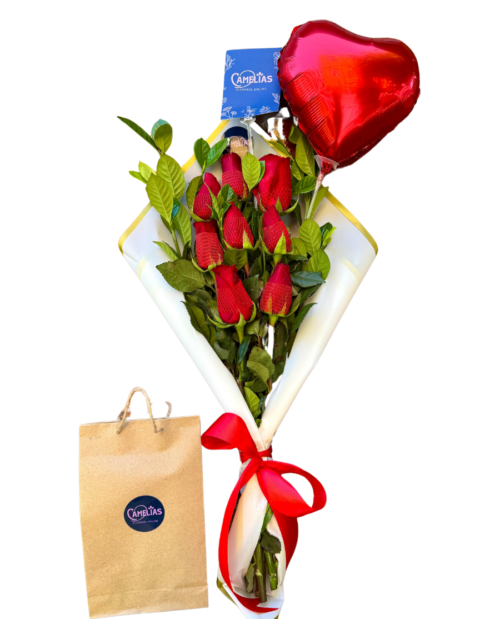 🌹 Ramo de 8 Rosas Rojas Freedom