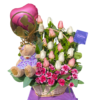 🌷 Canasta de 16 Rosas de 2 Tonalidades