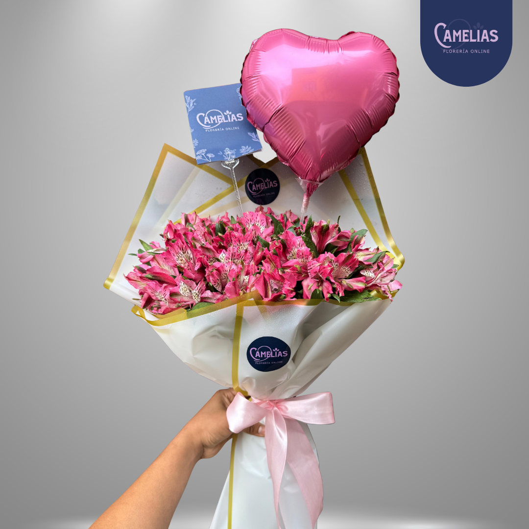 Ramo de Astromelias fucsias