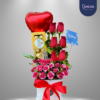🌷 Box de 6 Rosas rojas con chocolate