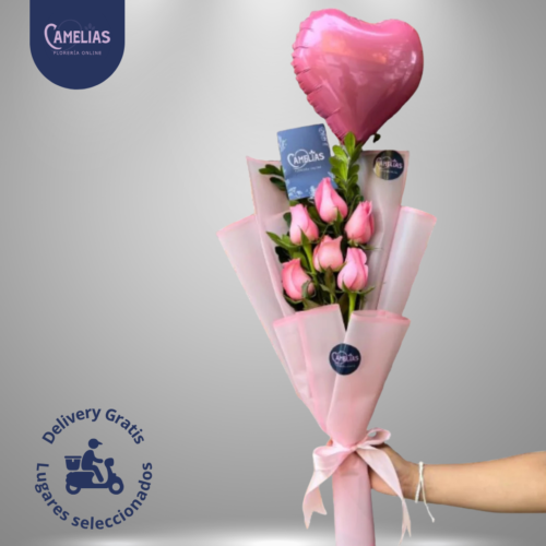 🌹 Ramo de 6 Rosas Rosado Fusión