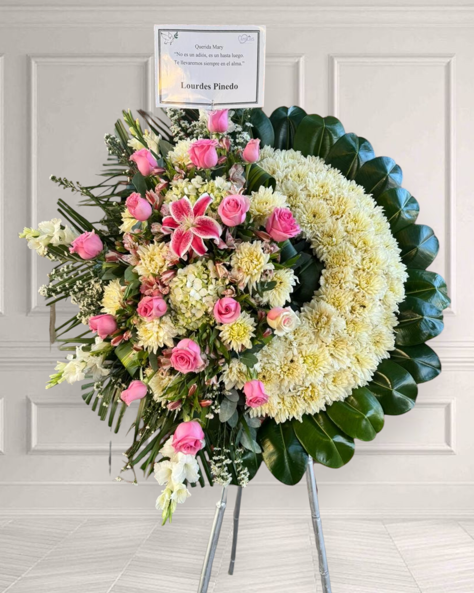 Corona floral fúnebre “Fusión”