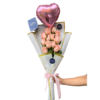 Ramo de 12 rosas rosado bebé 💐