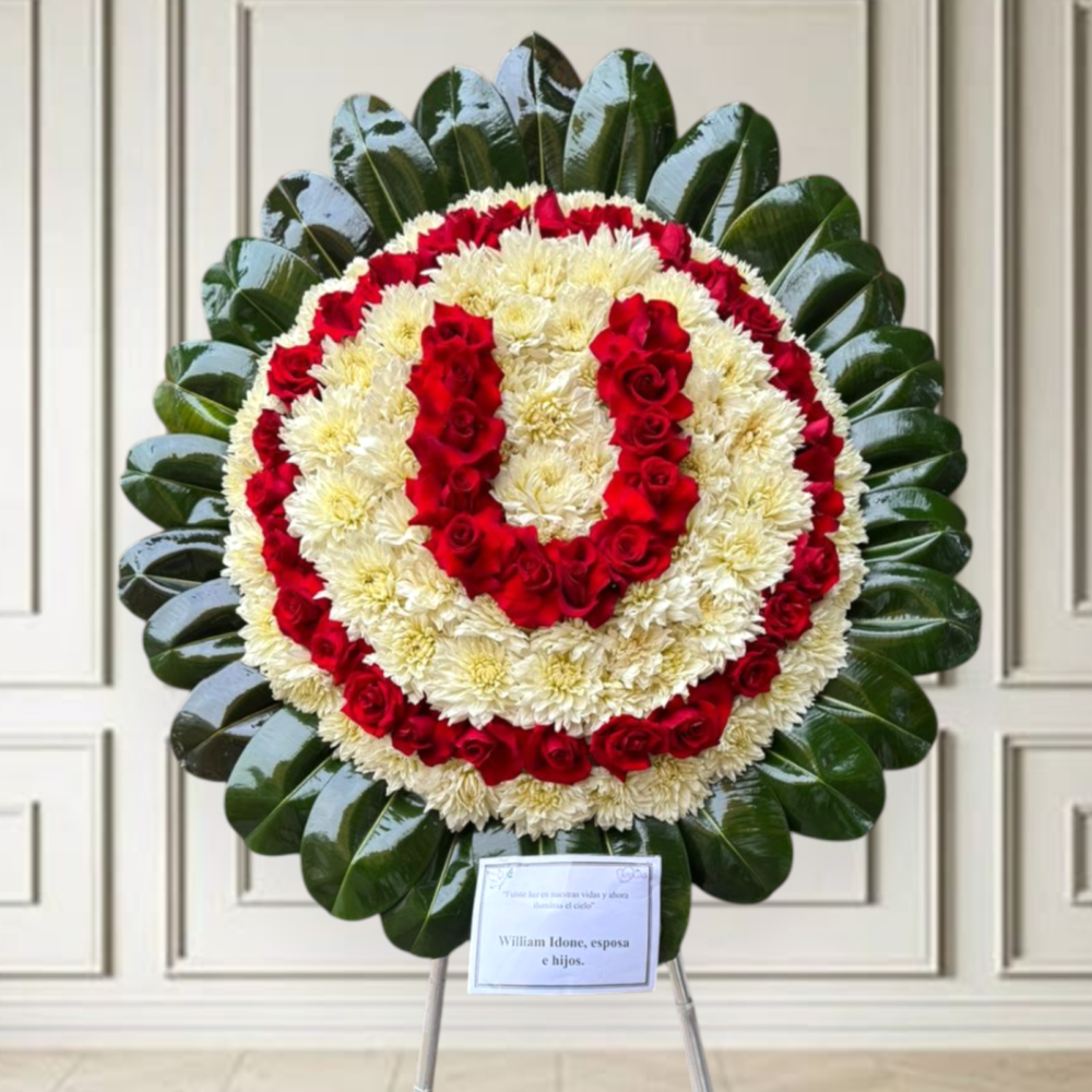 Corona fúnebre de equipo modelo "U"