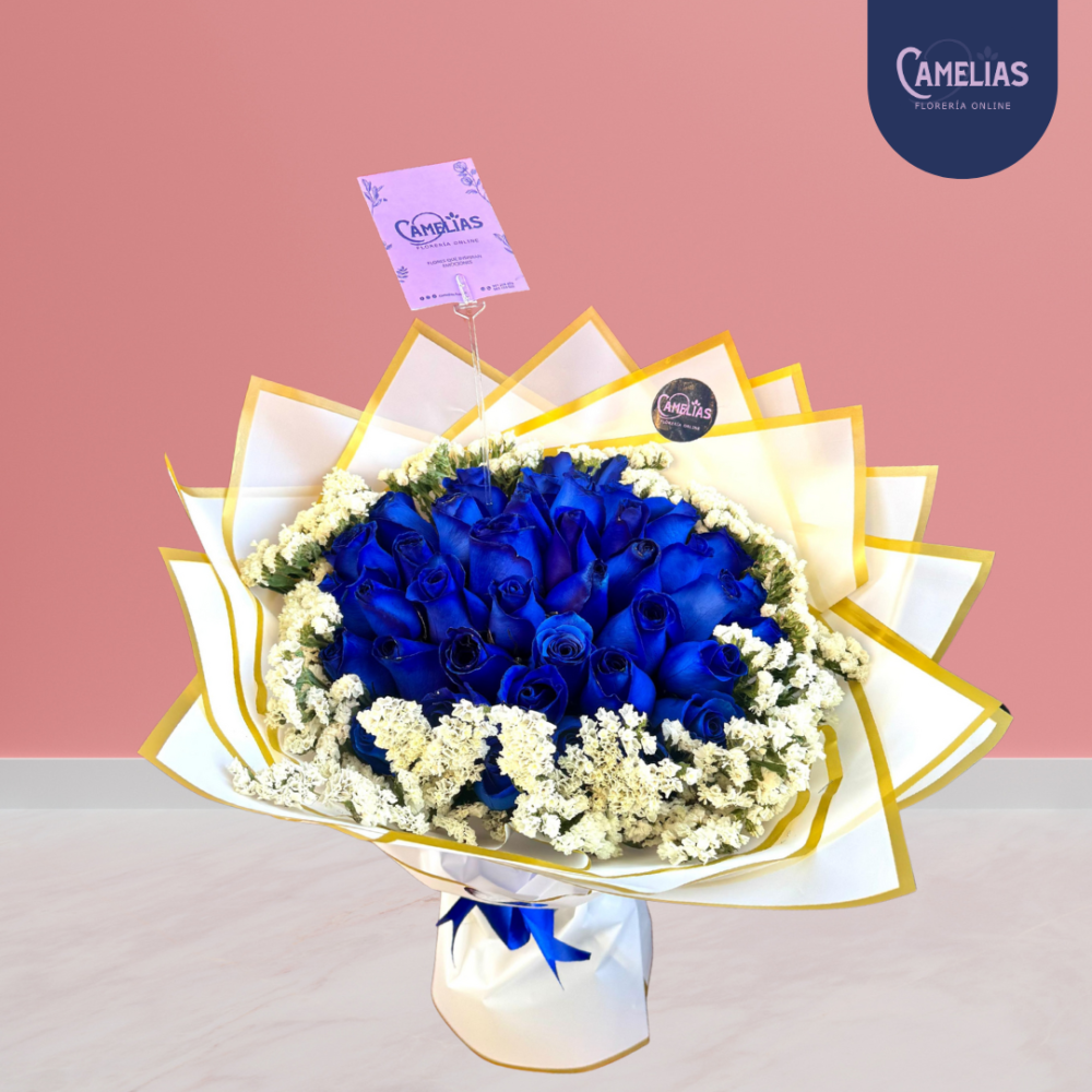 Buchón de rosas azules “Rodri”