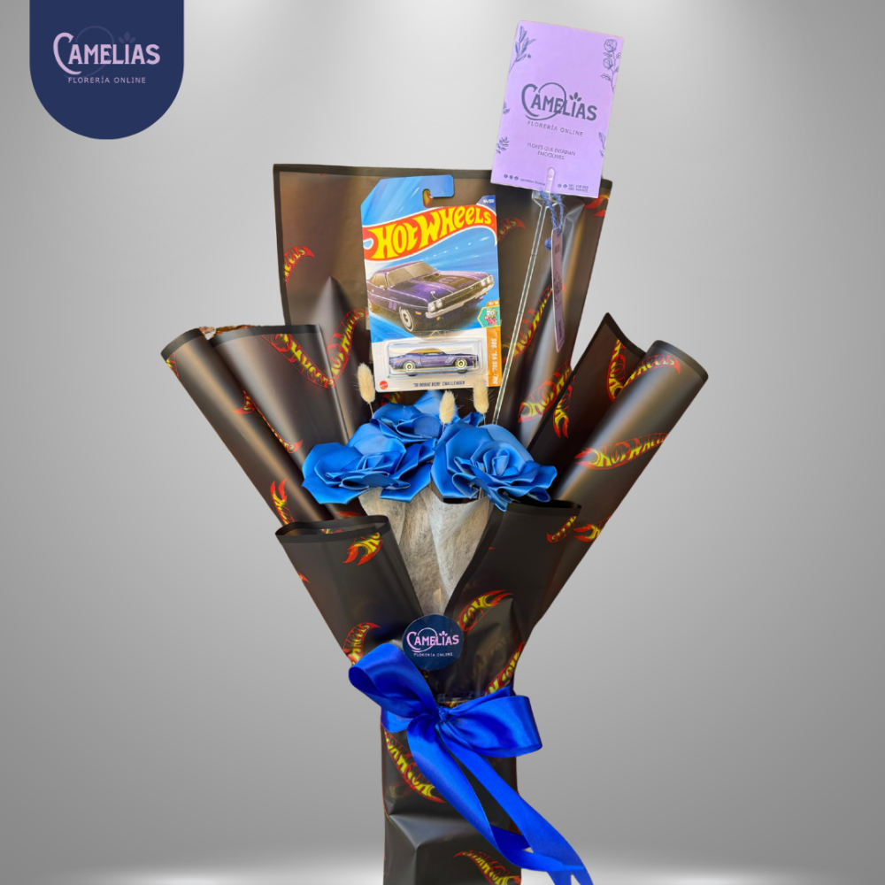 Ramo Hot Wheels de rosas eternas “Alex”