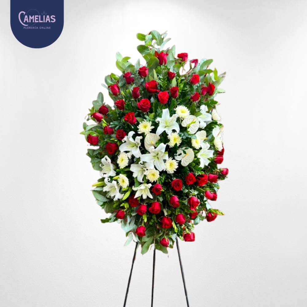 Corona funebre bicolor "Amén"