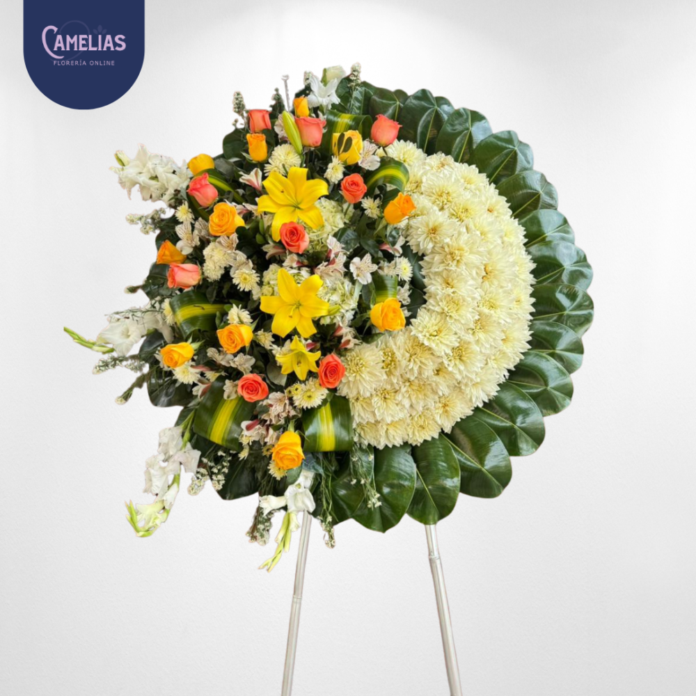 Corona fúnebre de rosas “Ecos del alma”