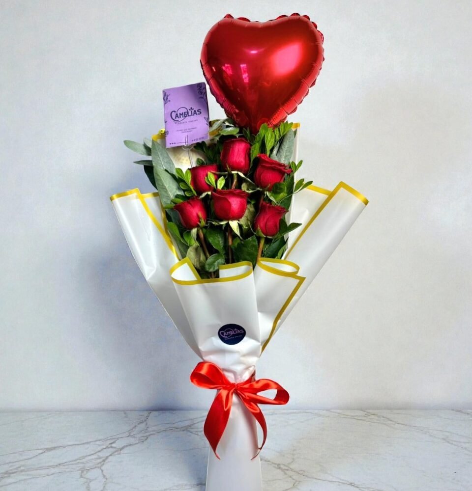 🌹 Ramo de 6 Rosas Rojas Freedom "AUSTRALIA"