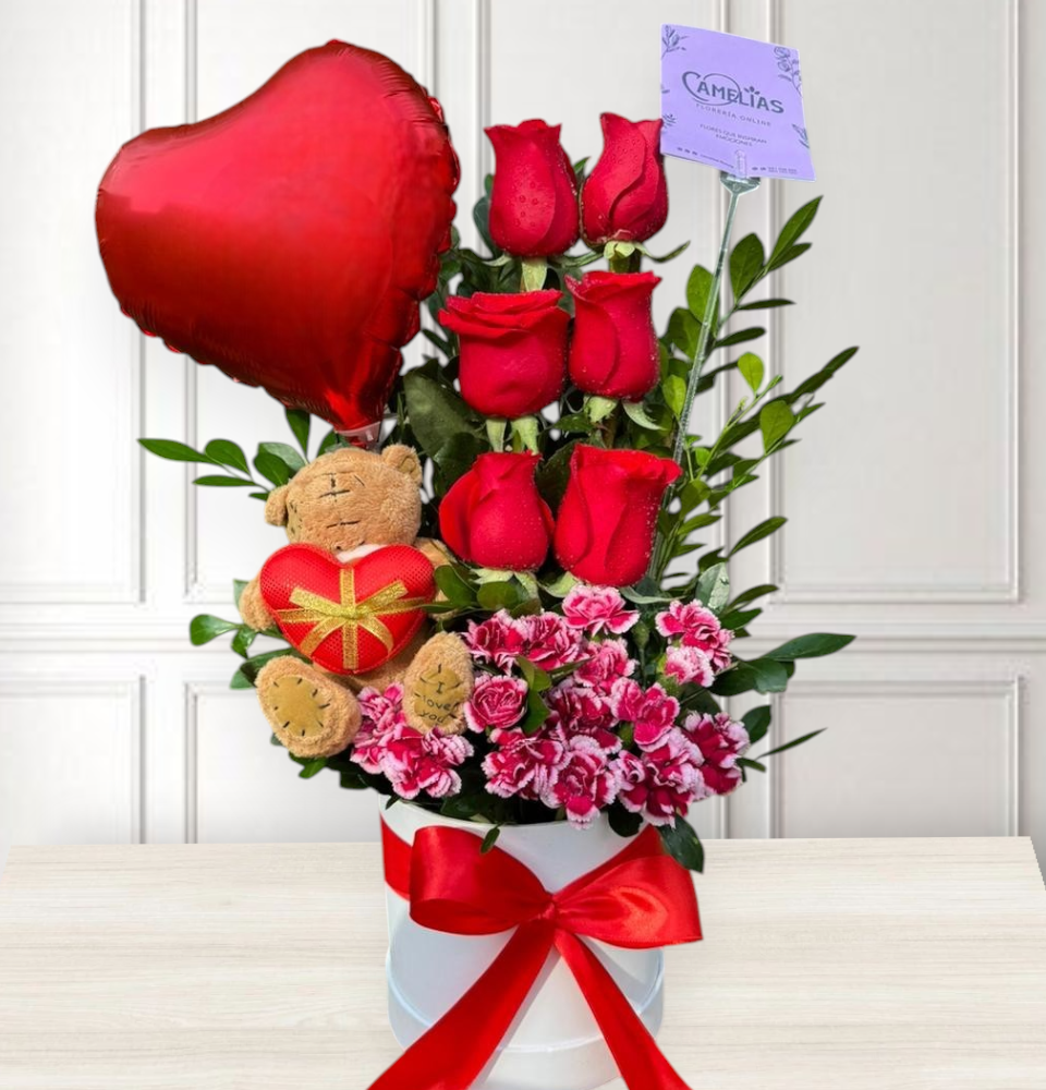 🌹 Box de 6 Rosas Rojas "VILNIUS"