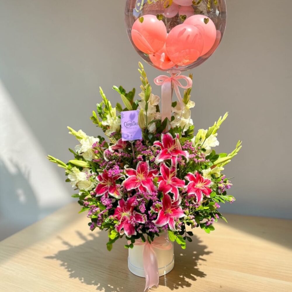 Arreglo de lirios rosados “Brenda”