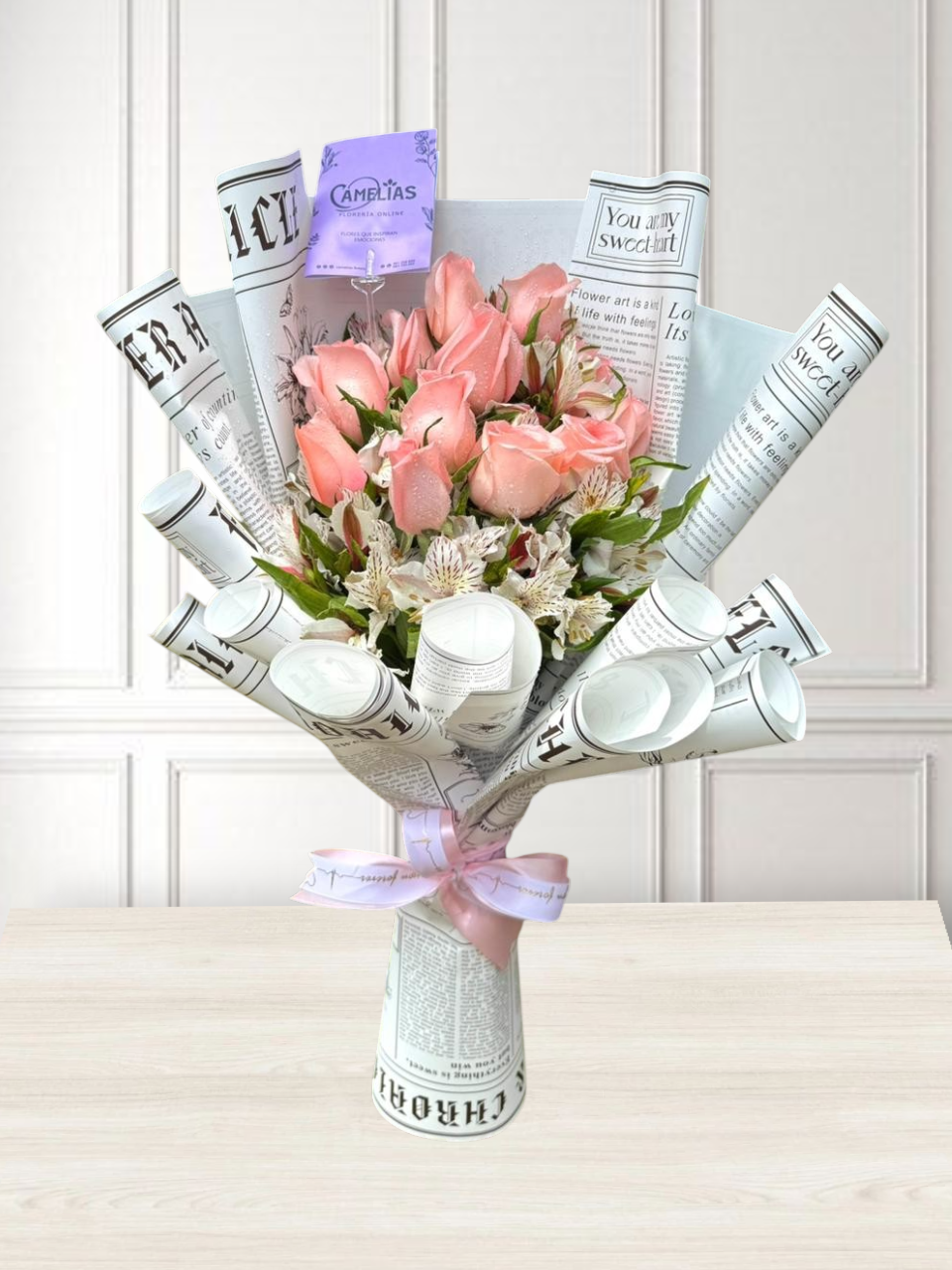 Ramo de rosas rosadas "For you" 🌸