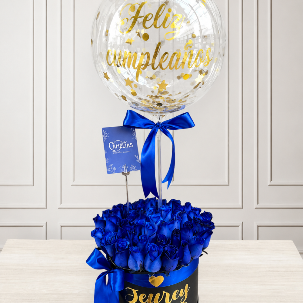 Box de rosas azules "Nozel" 💙