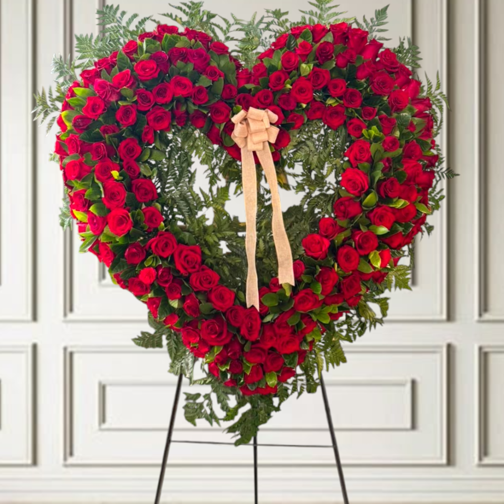 Corona funebre modelo corazón ❤️