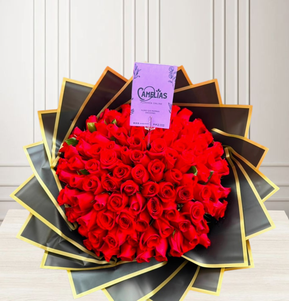 Ramo de 100 rosas rojas "Red" 🌹