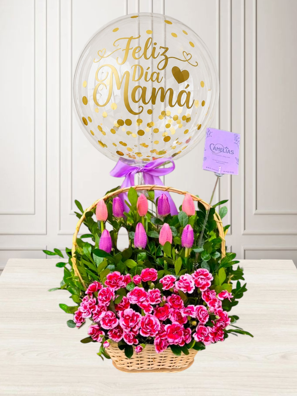 Canasta de tulipanes «Luna» 🌷